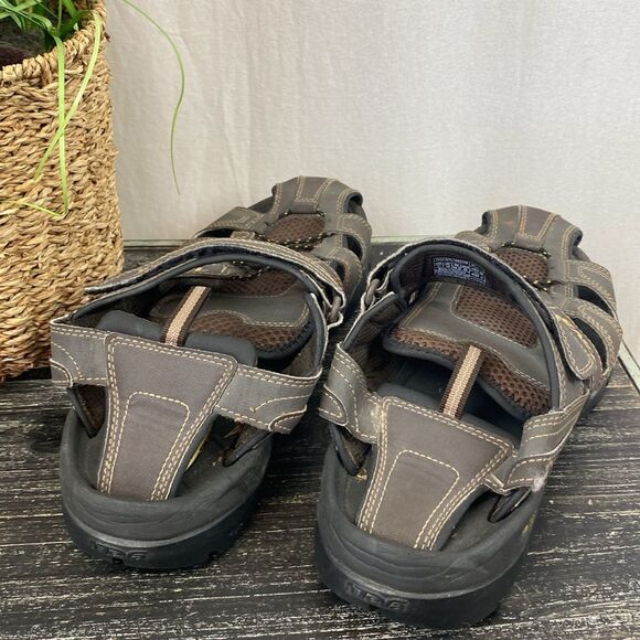 Teva Men’s Brown Forbay Leather Sandal Shoes 11 main image 4